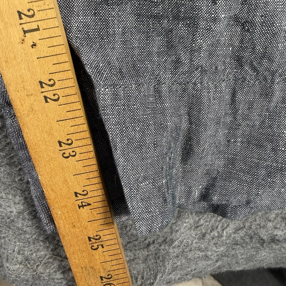 Relaxed Linen-Blend Wide Leg Pants - Gray - Picture 4 of 5